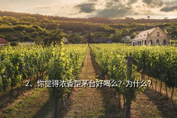 2、你覺得濃香型茅臺好喝么？為什么？
