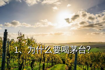 1、為什么要喝茅臺(tái)？