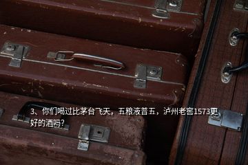 3、你們喝過比茅臺飛天，五糧液普五，瀘州老窖1573更好的酒嗎？