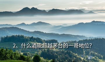 2、什么酒能超越茅臺的一哥地位？