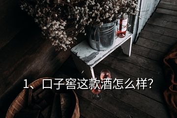 1、口子窖這款酒怎么樣？