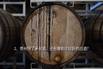 2、貴州除了茅臺酒，還有哪些比較好的白酒？