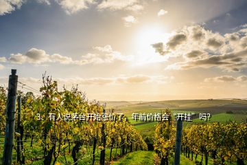 3、有人說茅臺開始漲價了，年前價格會“開掛”嗎？