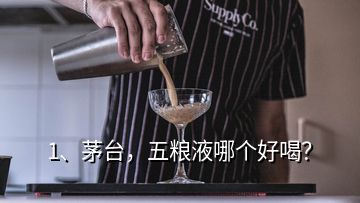 1、茅臺(tái)，五糧液哪個(gè)好喝？