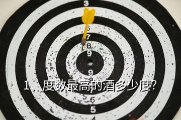 1、度數(shù)最高的酒多少度？