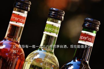3、我存有一瓶一九八八年的茅臺酒，現(xiàn)在能值多少錢？