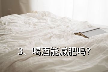 3、喝酒能減肥嗎？
