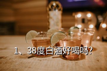 1、38度白酒好喝嗎？