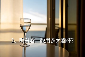 2、喝白酒一般用多大酒杯？
