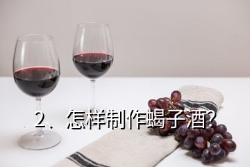 2、怎樣制作蝎子酒？