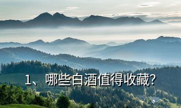 1、哪些白酒值得收藏？