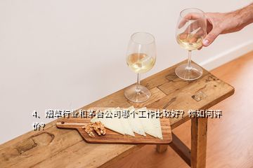 4、煙草行業(yè)和茅臺公司哪個工作比較好？你如何評價？