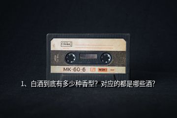 1、白酒到底有多少種香型？對應的都是哪些酒？