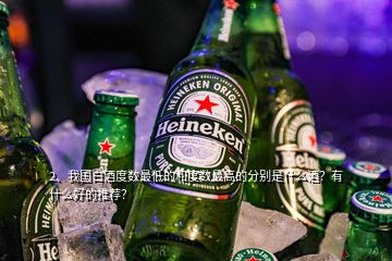 2、我國白酒度數(shù)最低的和度數(shù)最高的分別是什么酒？有什么好的推薦？