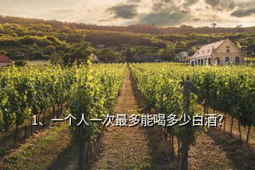1、一個(gè)人一次最多能喝多少白酒？