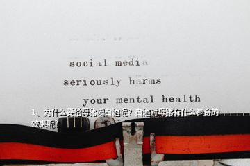 1、為什么要給母豬喝白酒呢？白酒對(duì)母豬有什么神奇的效果呢？