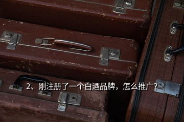 2、剛注冊(cè)了一個(gè)白酒品牌，怎么推廣？