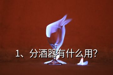 1、分酒器有什么用？