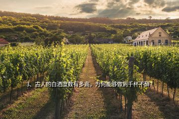 3、古人的白酒度數(shù)有多高，為何能夠做到千杯不醉？