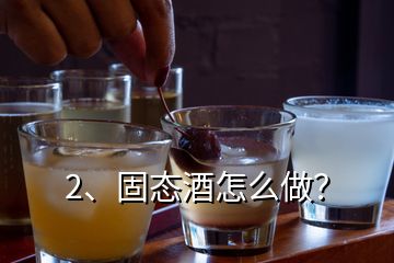 2、固態(tài)酒怎么做？
