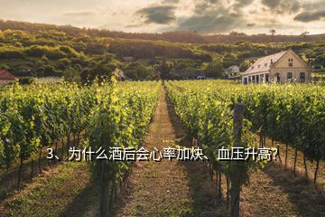 3、為什么酒后會(huì)心率加炔、血壓升高？