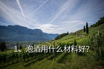 1、泡酒用什么材料好？
