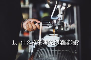 1、什么樣的毒蛇泡酒能喝？