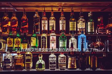 2、白酒股突然遭受唱空，多數(shù)白酒股暴跌，發(fā)生了什么？