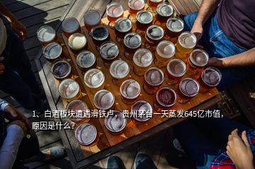 1、白酒板塊遭遇滑鐵盧，貴州茅臺(tái)一天蒸發(fā)645億市值，原因是什么？