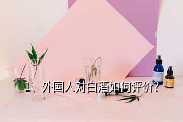 1、外國人對白酒如何評價？