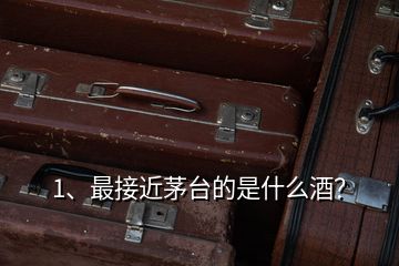 1、最接近茅臺的是什么酒？