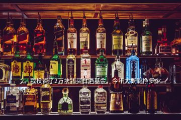 2、我投資了2萬(wàn)塊錢(qián)買(mǎi)白酒基金，今年大概能掙多少錢(qián)？