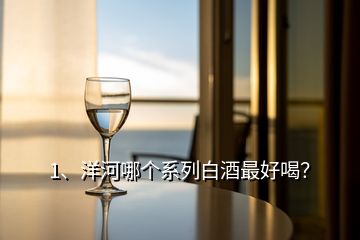 1、洋河哪個(gè)系列白酒最好喝？