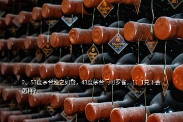 2、53度茅臺(tái)趨之如騖，43度茅臺(tái)門可羅雀，1：1兌下會(huì)怎樣？