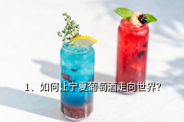 1、如何讓寧夏葡萄酒走向世界？