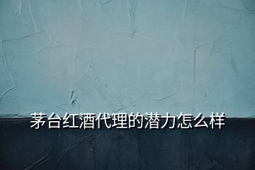 茅臺(tái)紅酒代理的潛力怎么樣