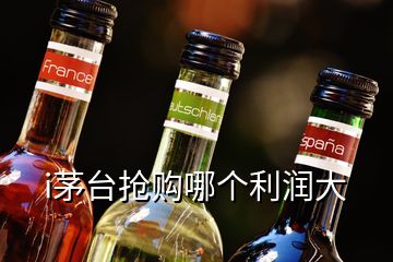 i茅臺(tái)搶購哪個(gè)利潤大