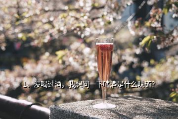 1、沒喝過酒，我想問一下啤酒是什么味道？