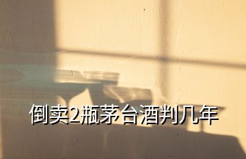 倒賣2瓶茅臺(tái)酒判幾年