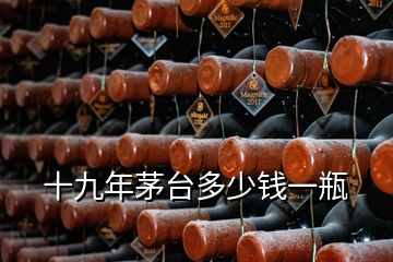 十九年茅臺(tái)多少錢一瓶