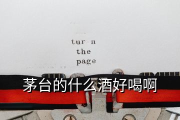 茅臺的什么酒好喝啊