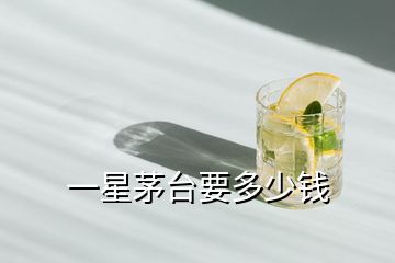 一星茅臺(tái)要多少錢