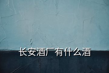 長安酒廠有什么酒