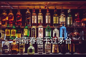 劍南春能干過茅臺