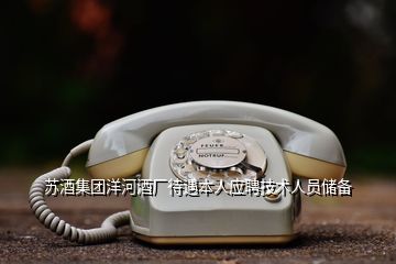 蘇酒集團(tuán)洋河酒廠待遇本人應(yīng)聘技術(shù)人員儲(chǔ)備