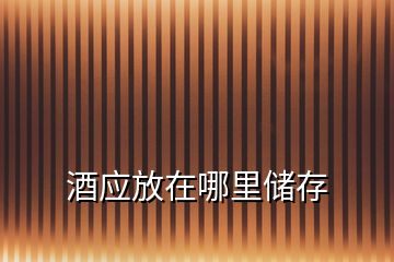 酒應(yīng)放在哪里儲存