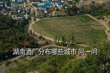 湖南酒廠分布哪些城市 問一問