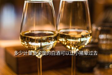 多少計(jì)量多少度的白酒可以讓小豬暈過去