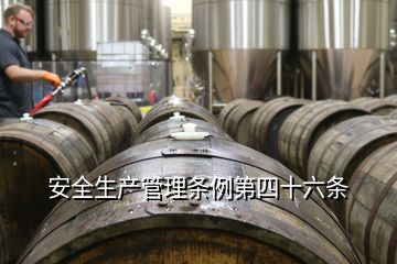 安全生產管理條例第四十六條