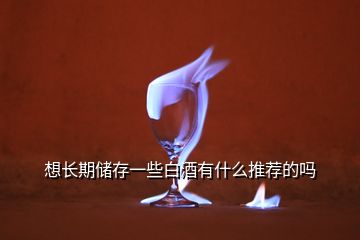 想長期儲(chǔ)存一些白酒有什么推薦的嗎